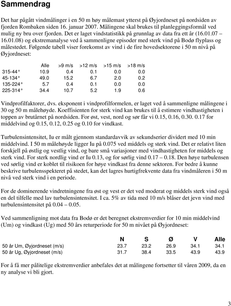 07 16.01.08) og ekstremanalyse ved å sammenligne episoder med sterk vind på Bodø flyplass og målestedet.