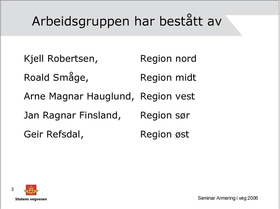 midt Arne Magnar Hauglund, Region vest Jan