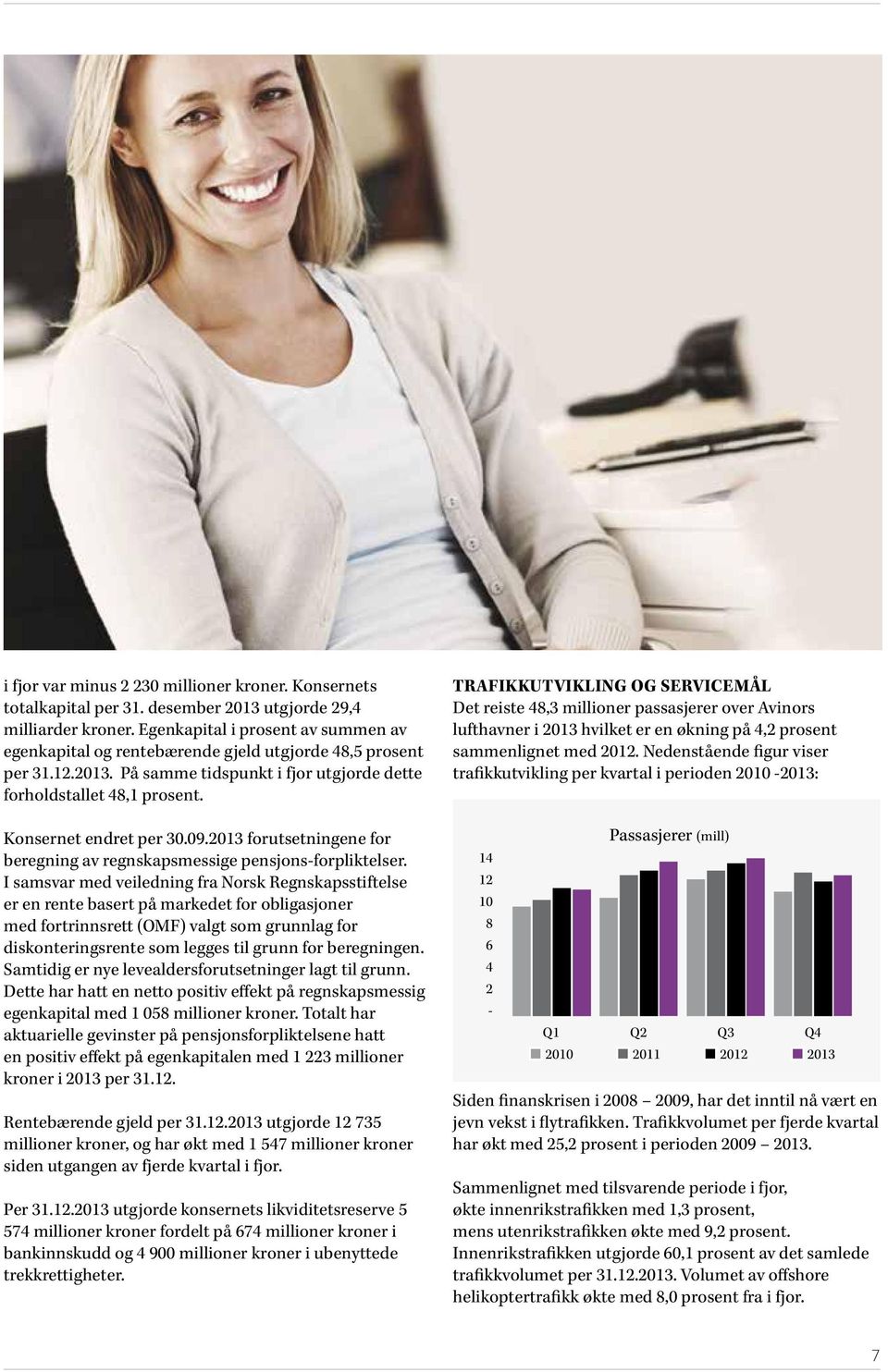 Konsernet endret per 30.09.2013 forutsetningene for beregning av regnskapsmessige pensjons-forpliktelser.