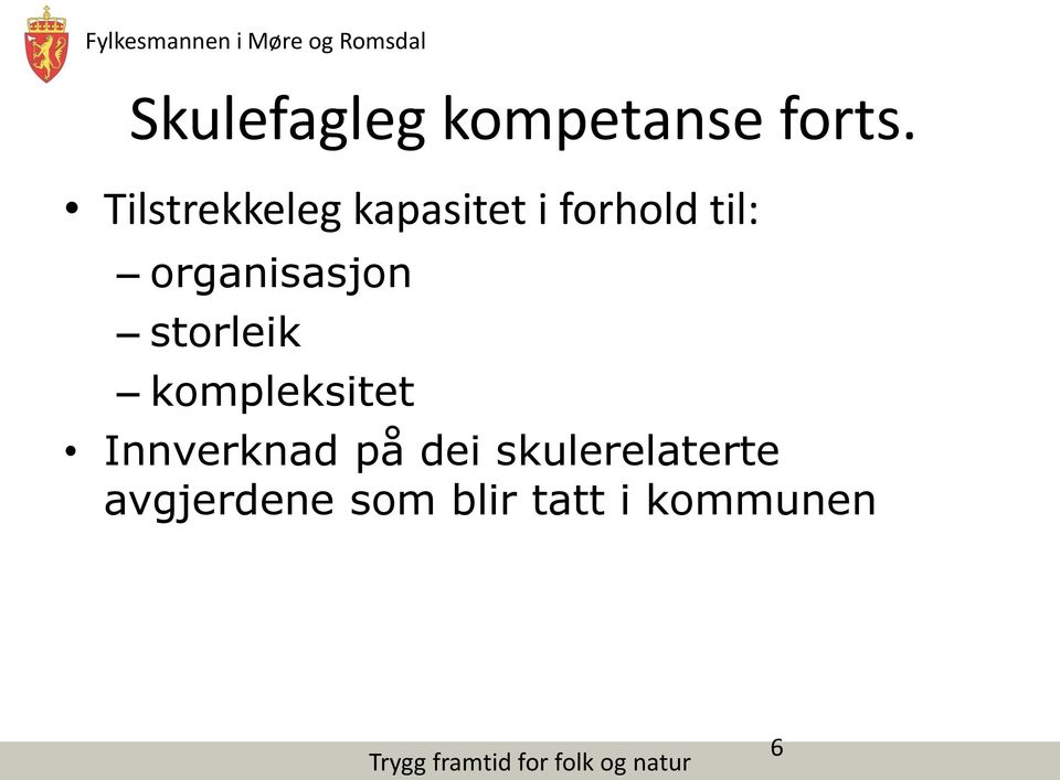 organisasjon storleik kompleksitet