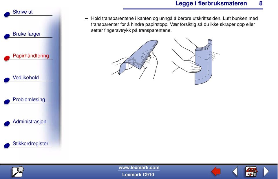 Luft bunken med transparenter for å hindre