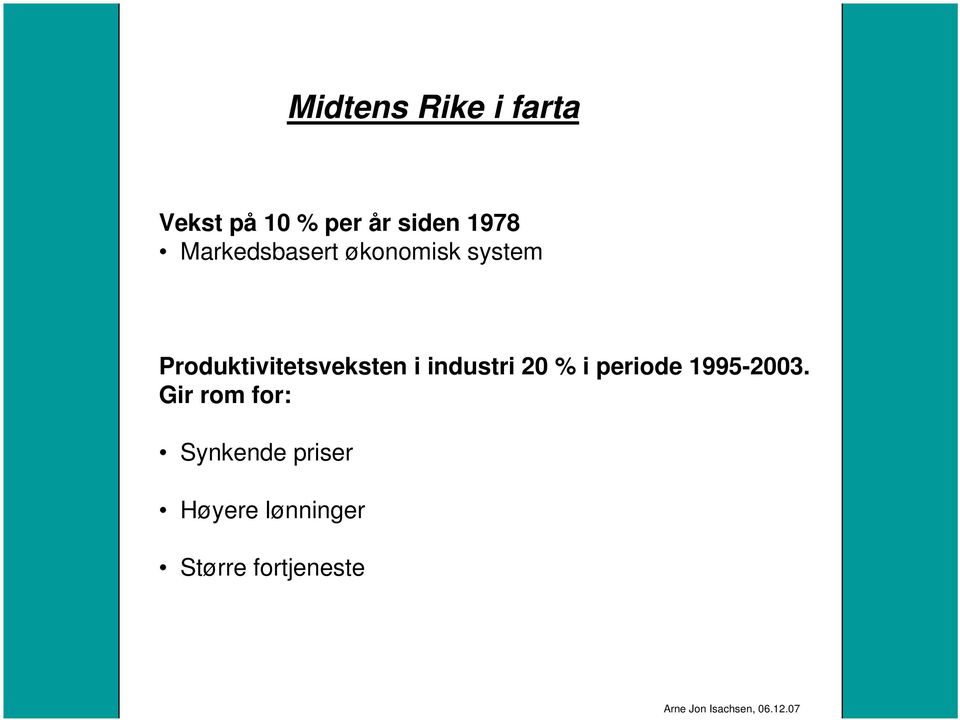 Produktivitetsveksten i industri 20 % i periode