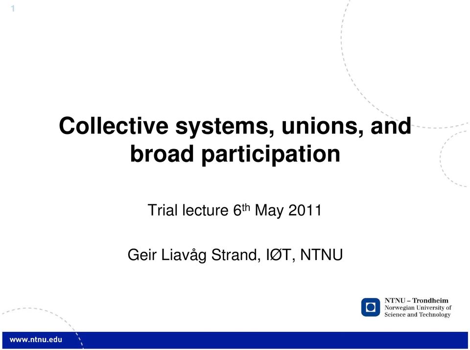 participation Trial lecture