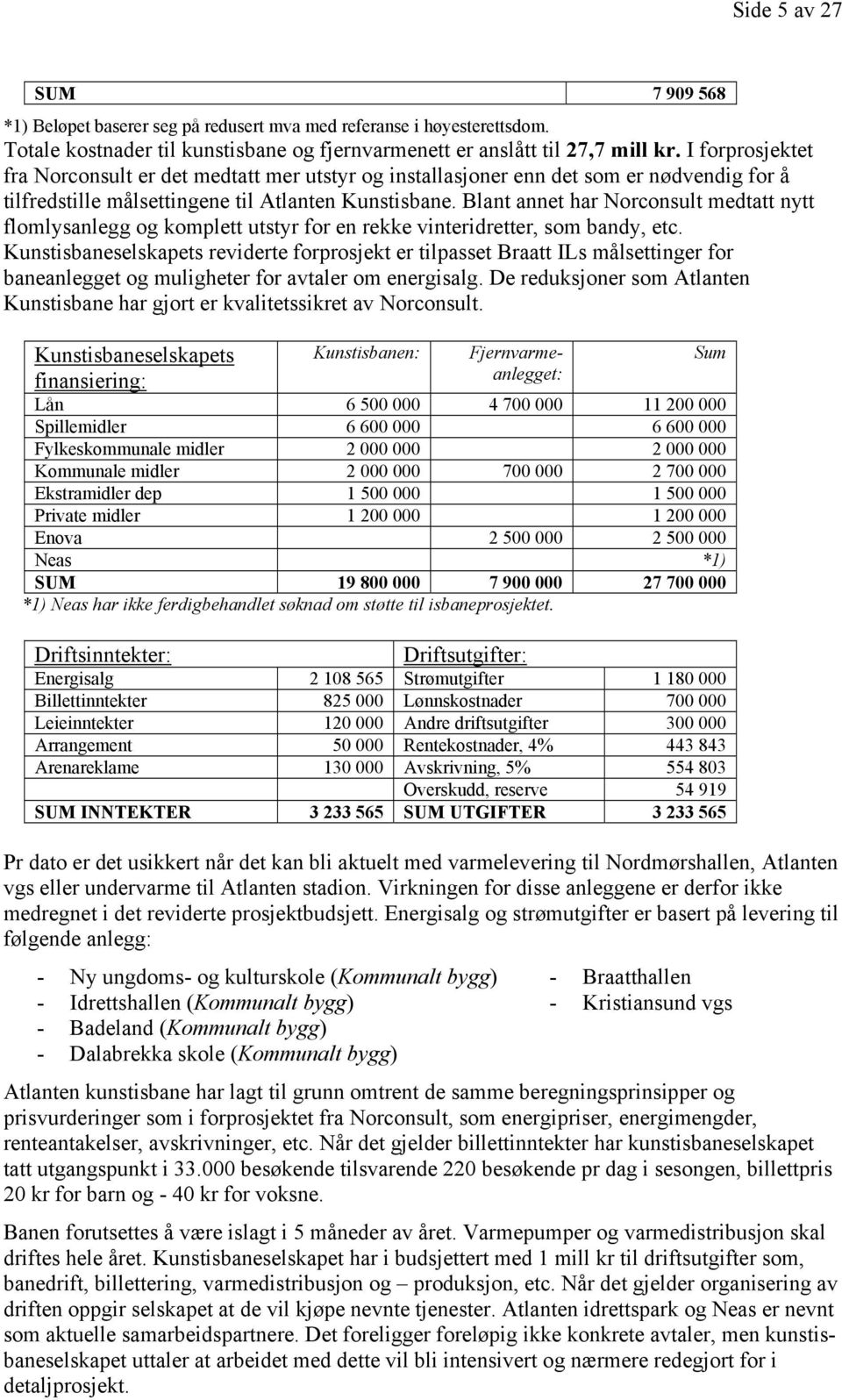 Blant annet har Norconsult medtatt nytt flomlysanlegg og komplett utstyr for en rekke vinteridretter, som bandy, etc.