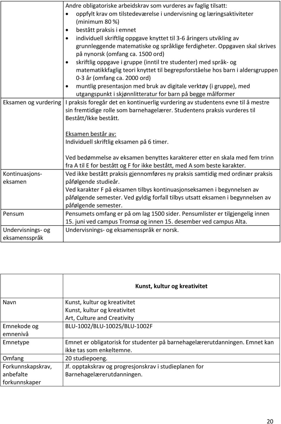 1500 ord) skriftlig oppgave i gruppe (inntil tre studenter) med språk- og matematikkfaglig teori knyttet til begrepsforståelse hos barn i aldersgruppen 0-3 år (omfang ca.