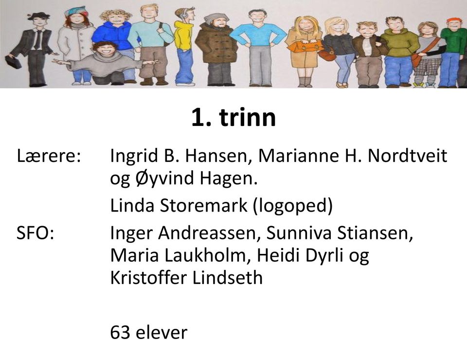 Linda Storemark (logoped) Inger Andreassen,