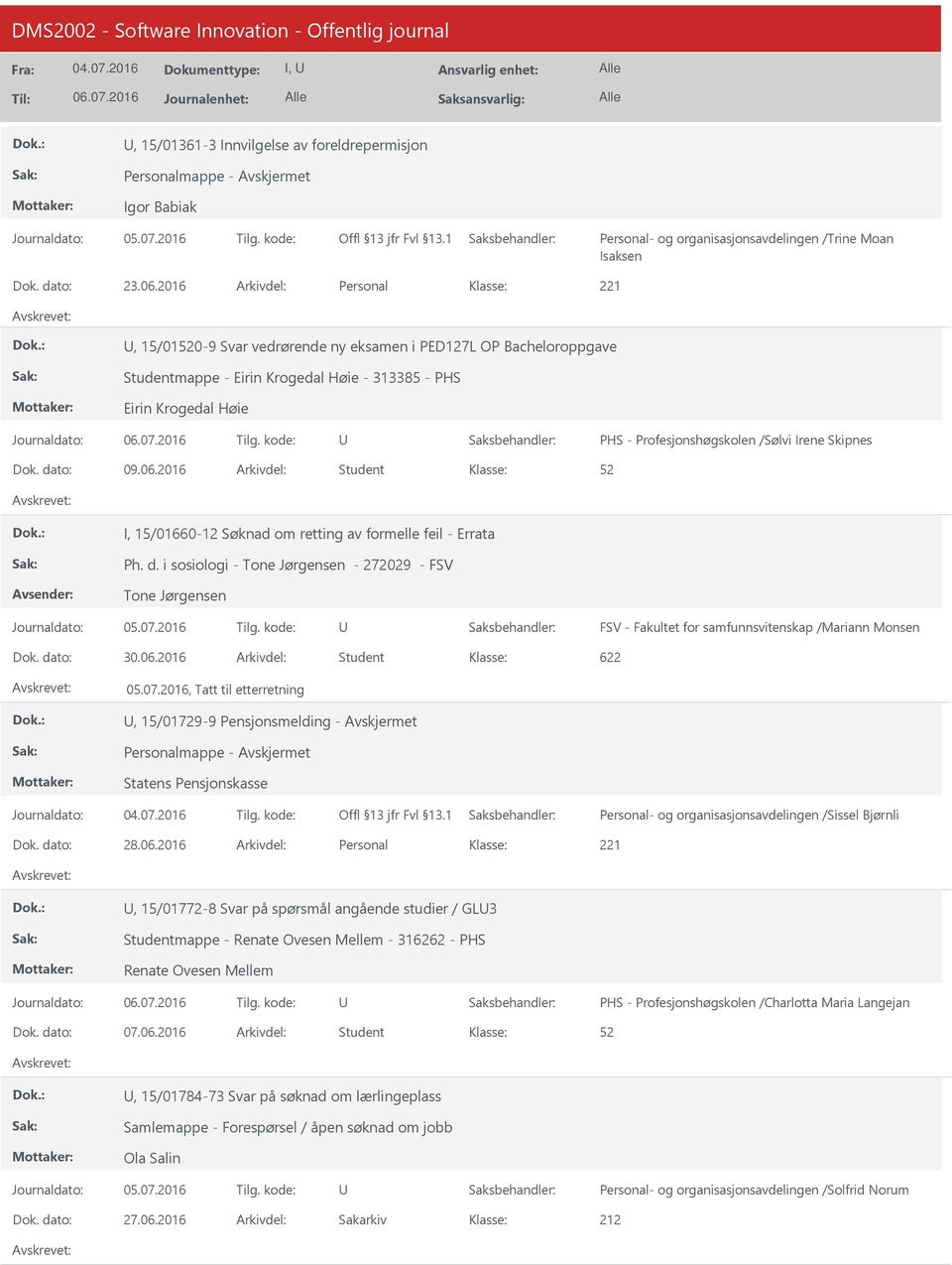 Skipnes Dok. dato: 09.06.2016 Arkivdel: Student I, 15/01660-12 Søknad om retting av formelle feil - Errata Ph. d. i sosiologi - Tone Jørgensen - 272029 - FSV Tone Jørgensen FSV - Fakultet for samfunnsvitenskap /Mariann Monsen Dok.