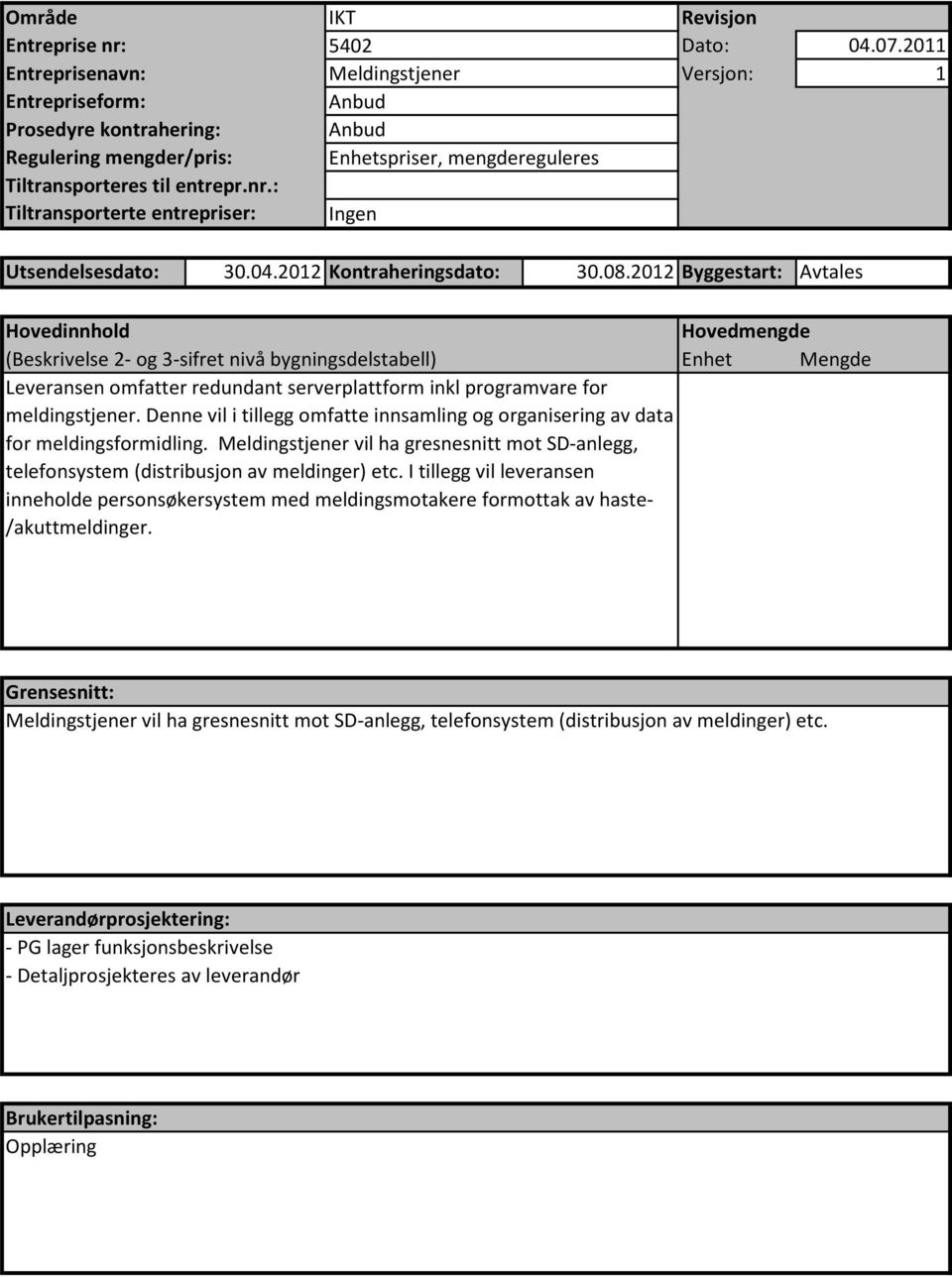 Denne vil i tillegg omfatte innsamling og organisering av data for meldingsformidling.