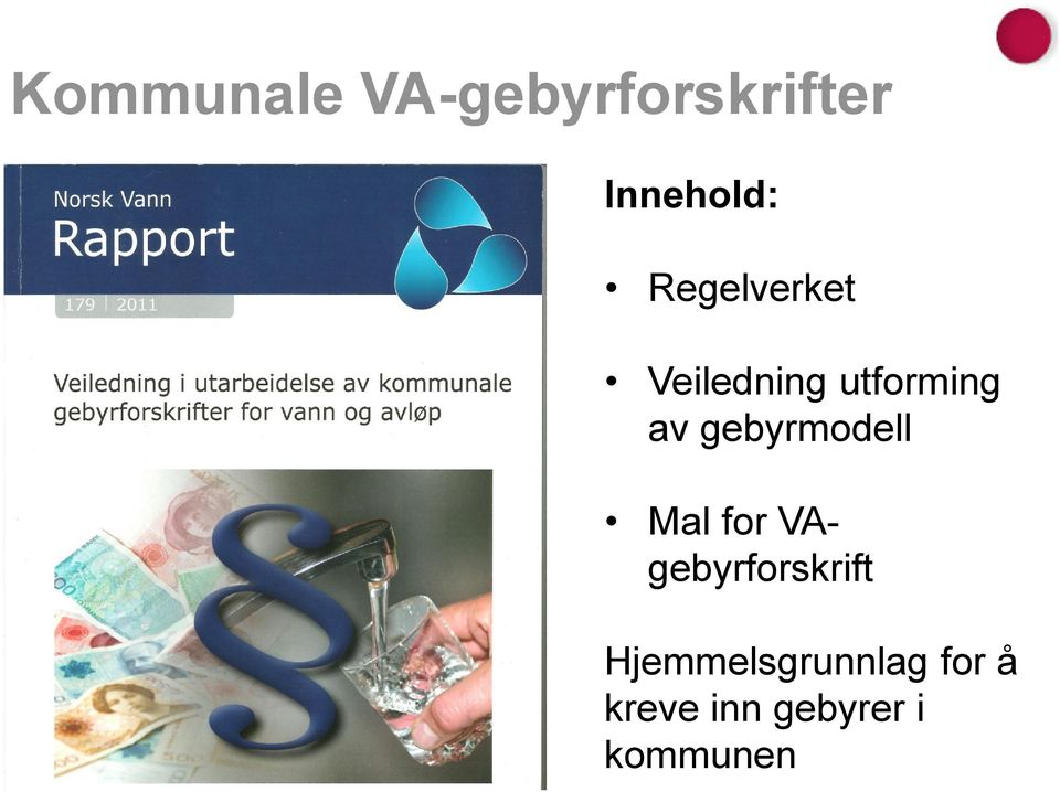 gebyrmodell Mal for VAgebyrforskrift