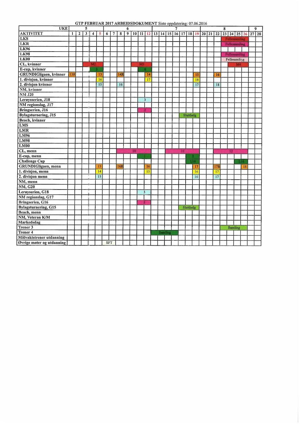 igaliwir- Fellesamling E c p,kvin E-up kvinner MI GRUNDIGligaen, kvinner 13R 13 14R 14 15 16 1. divisjon, kvinner 16 17 18 2.