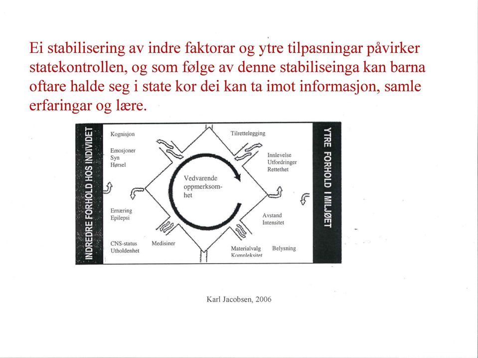 stabiliseinga kan barna oftare halde seg i state kor dei