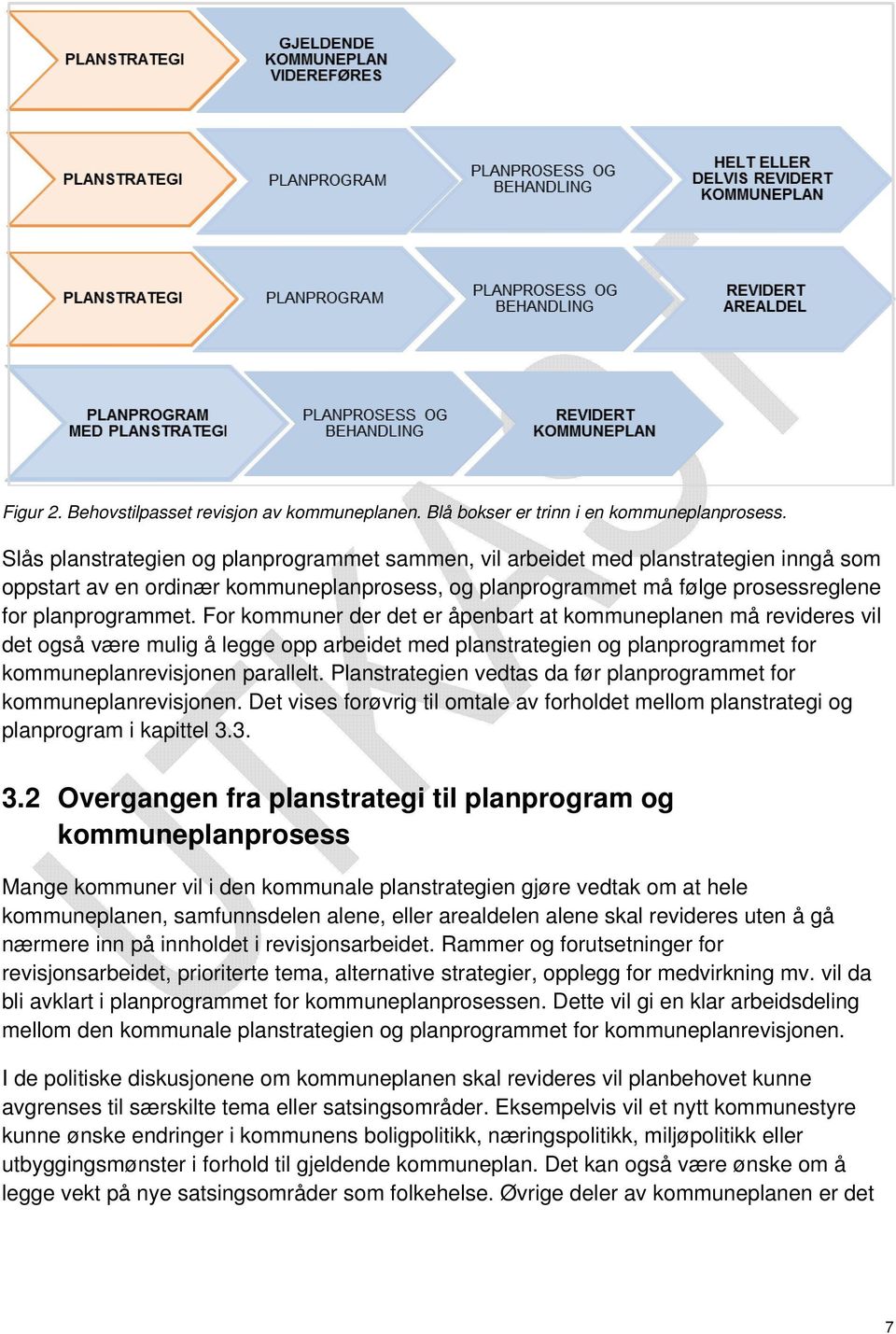 For kommuner der det er åpenbart at kommuneplanen må revideres vil det også være mulig å legge opp arbeidet med planstrategien og planprogrammet for kommuneplanrevisjonen parallelt.