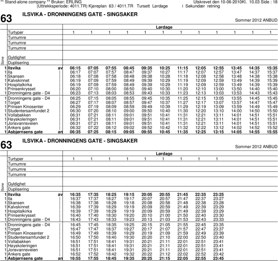 Prinsen Kinosenter Studentersamfundet 2 Vollabakken Høyskoleringen Jonsvnsveien Ankers gate Asbjørnsens gate 06:5 06:7 06:8 06:9 06:9 06:20 06:23 06:25 06:27 06:29 06:30 06:3 06:3 06:3 06:32 06:35