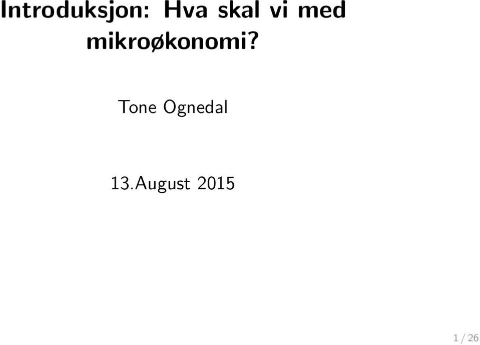 mikroøkonomi?