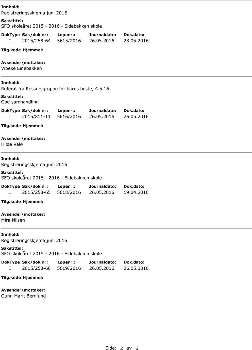 16 God samhandling 2015/811-11 5616/2016 Hilde Valø nnhold: