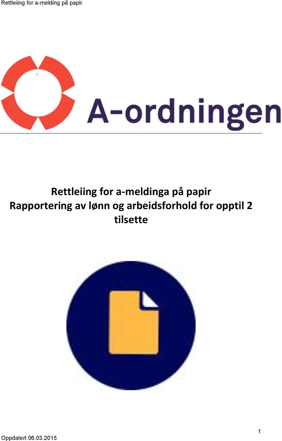 Rapportering av lønn og