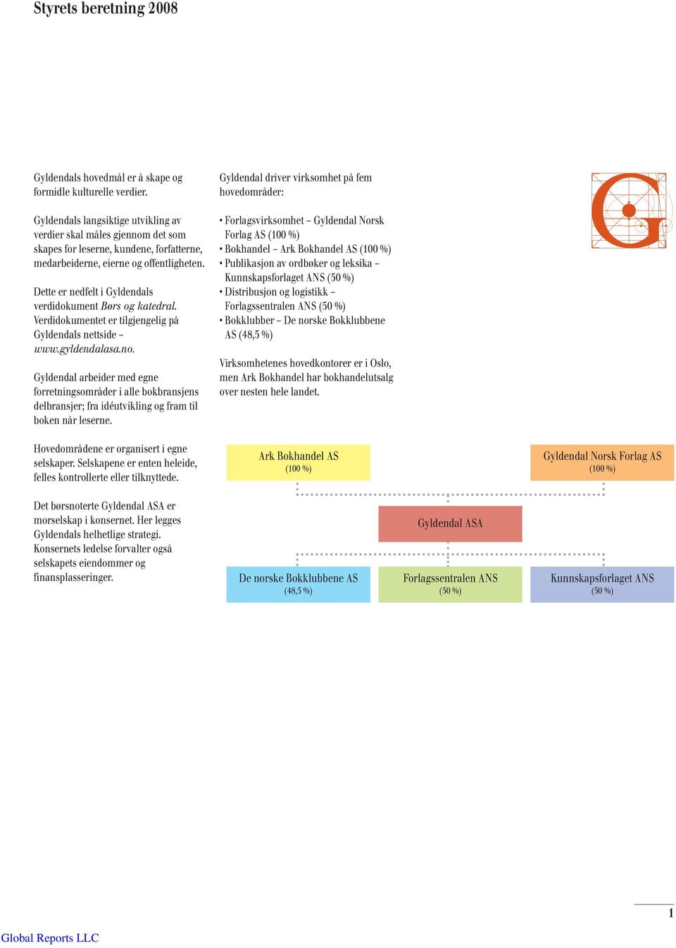 offentligheten. Dette er nedfelt i Gyldendals verdidokument Børs og katedral. Verdidokumentet er tilgjengelig på Gyldendals nettside www.gyldendalasa.no.