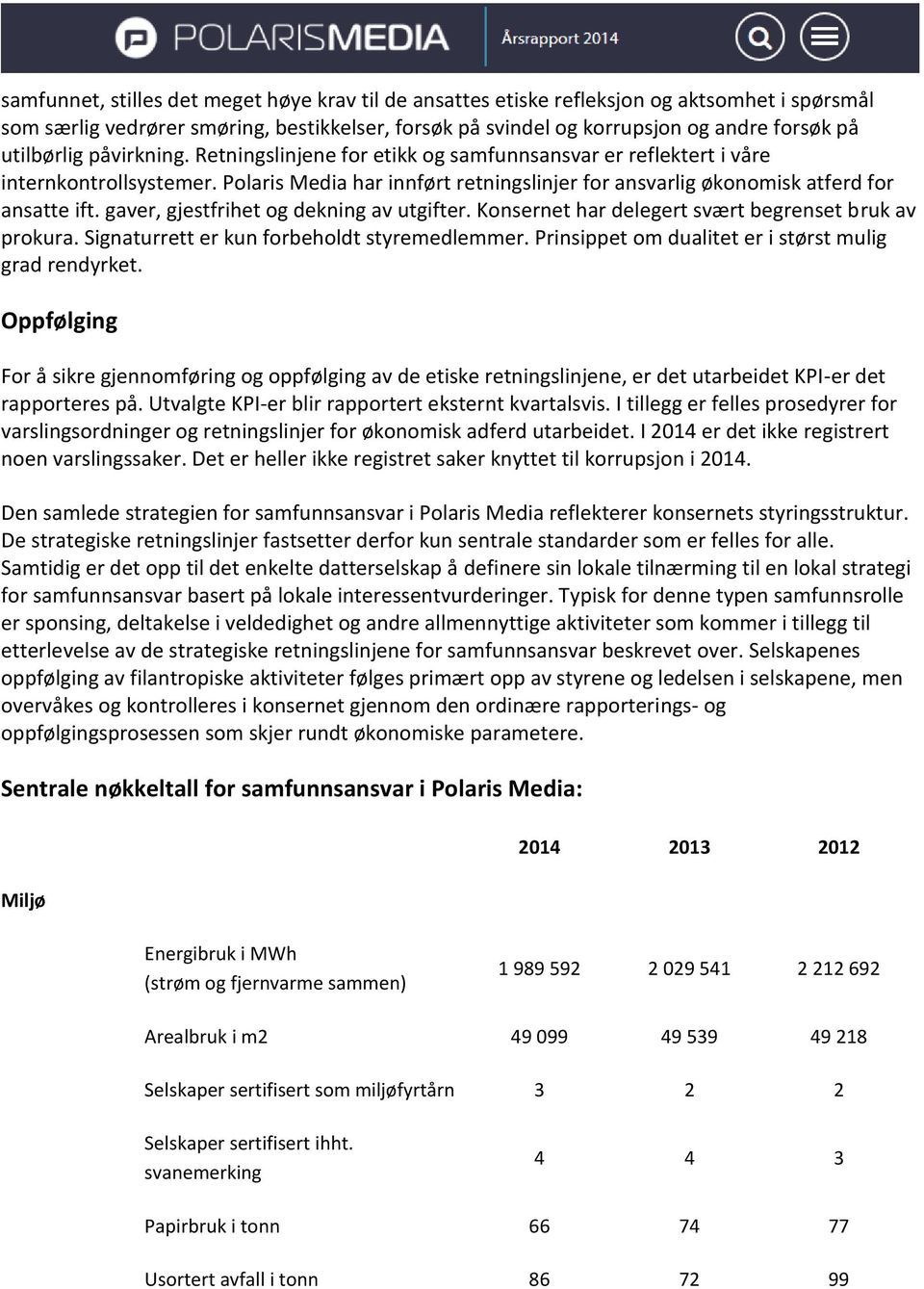 gaver, gjestfrihet og dekning av utgifter. Konsernet har delegert svært begrenset bruk av prokura. Signaturrett er kun forbeholdt styremedlemmer.