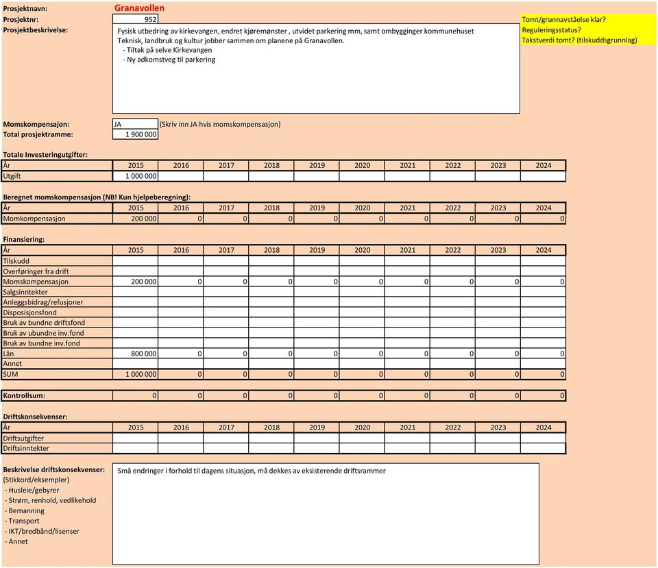 Reguleringsstatus? Takstverdi tomt?