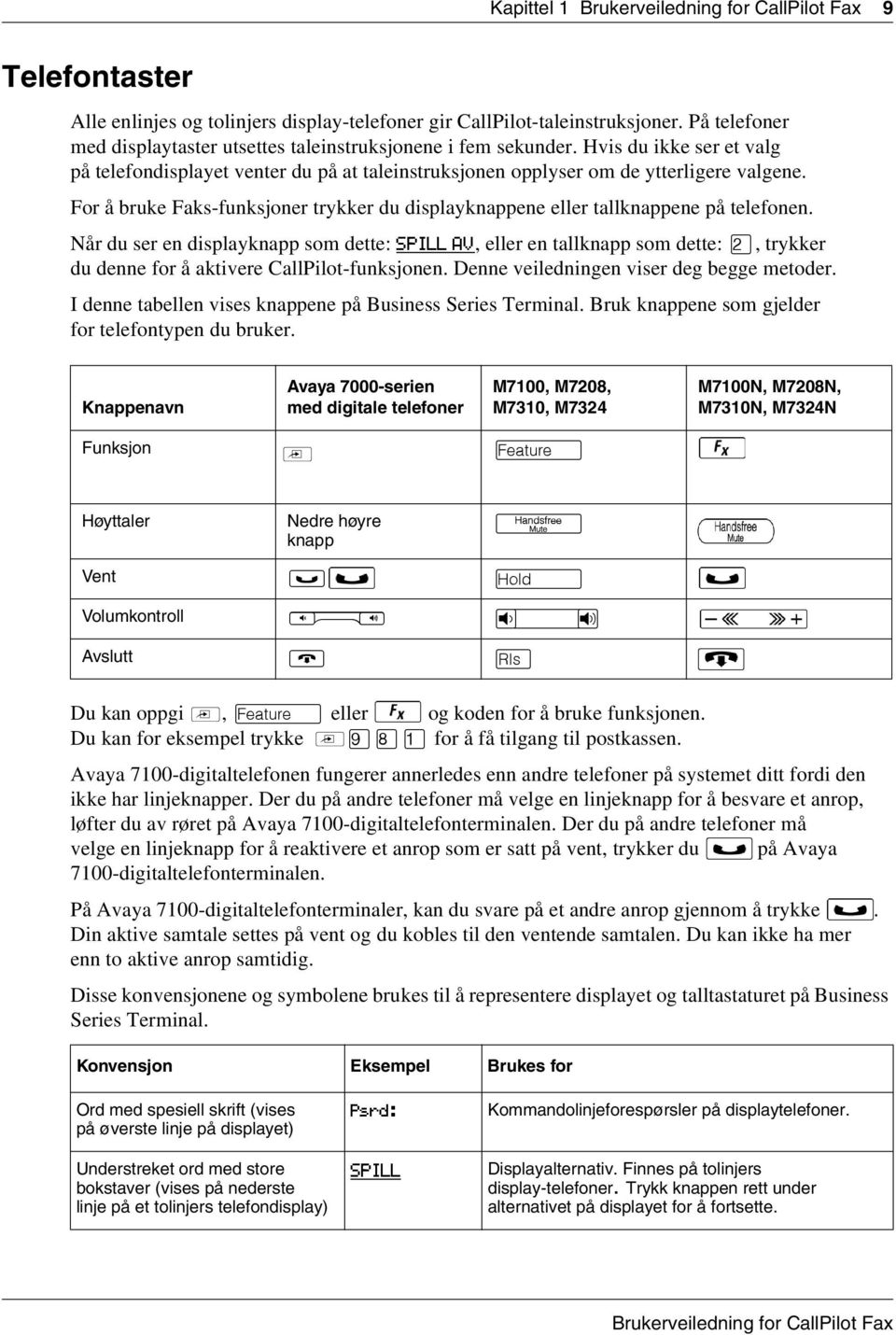 For å bruke Faks-funksjoner trykker du displayknappene tallknappene på telefonen.