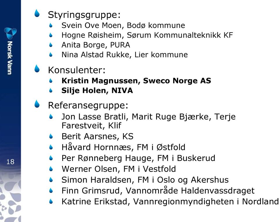 Terje Farestveit, Klif Berit Aarsnes, KS Håvard Hornnæs, FM i Østfold Per Rønneberg Hauge, FM i Buskerud Werner Olsen, FM i