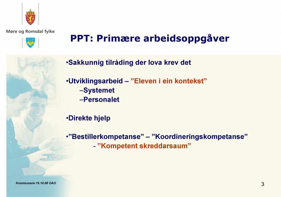 Systemet Personalet Direkte hjelp