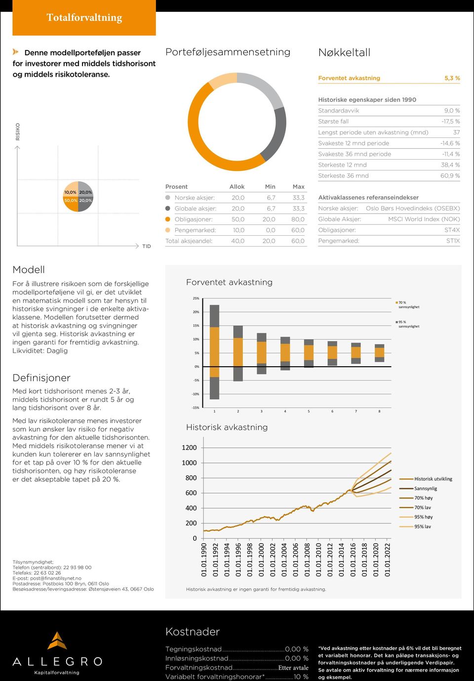 Sterkeste 12 mnd 38,4 % Sterkeste 36 mnd 6,9 % Prosent Allok Min Max Norske aksjer: 2, 6,7 33,3 Aktivaklassenes referanseindekser Globale aksjer: 2, 6,7 33,3 Norske aksjer: Oslo Børs 9 Hovedindeks