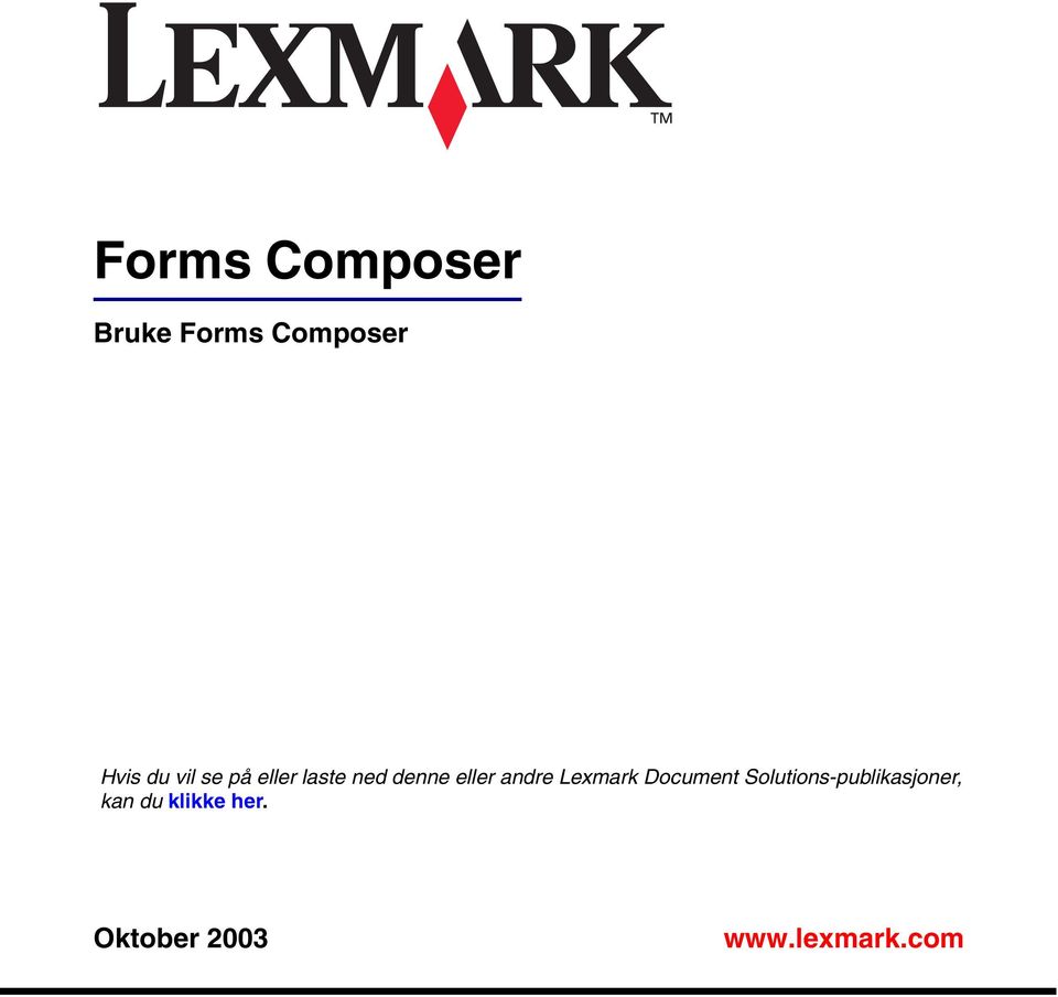 Lexmark Document Solutions-publikasjoner,