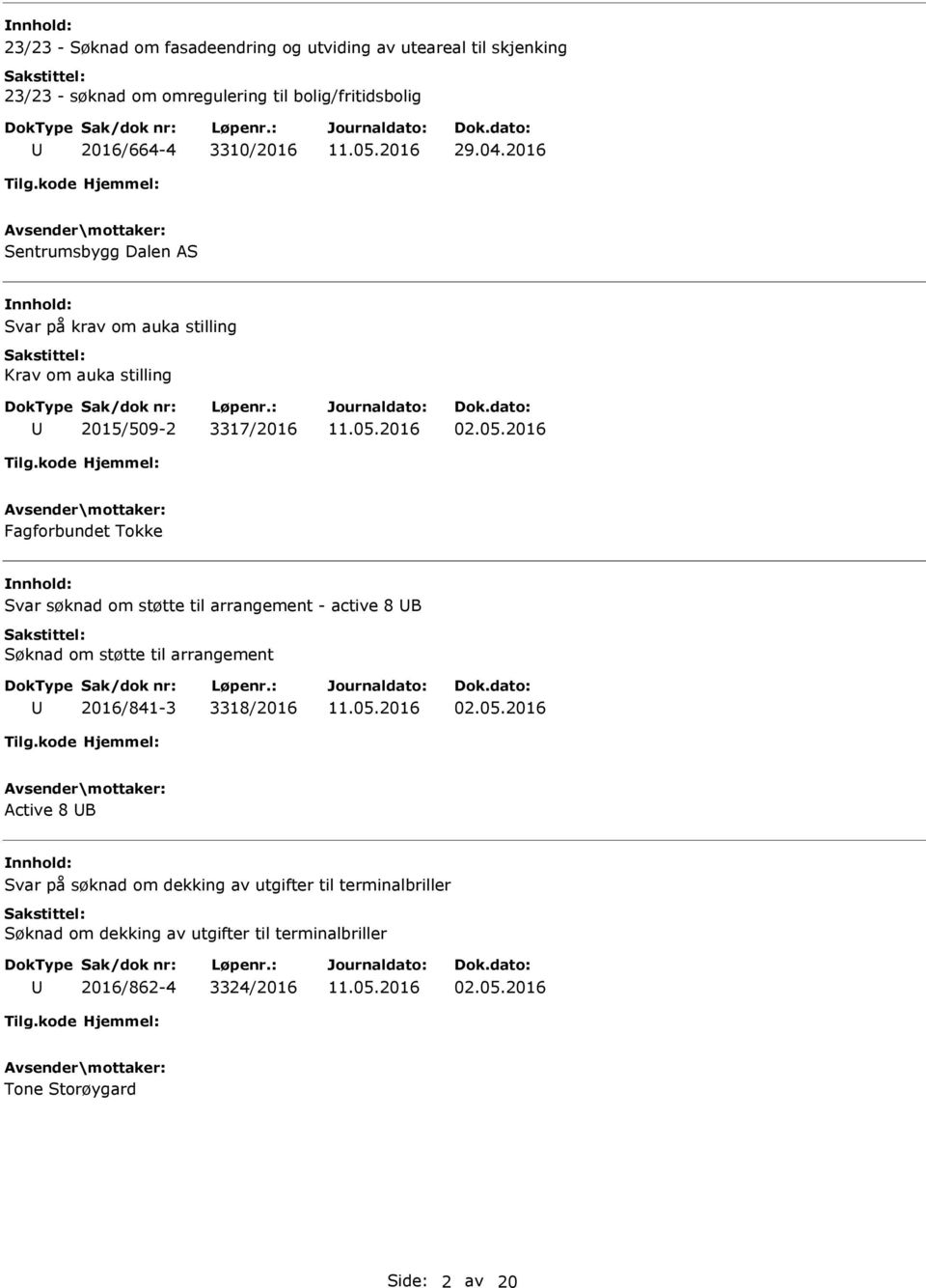 2016 Fagforbundet Tokke Svar søknad om støtte til arrangement - active 8 B Søknad om støtte til arrangement 2016/841-3 3318/2016 02.05.