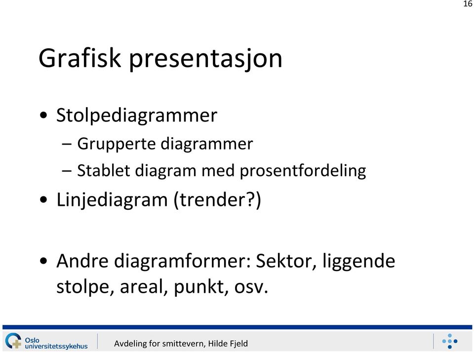 prosentfordeling Linjediagram (trender?