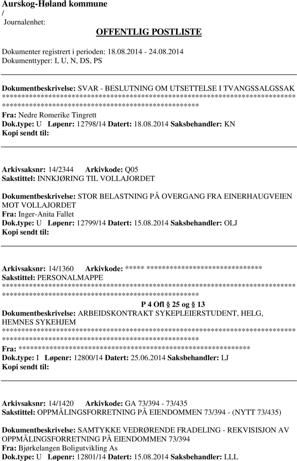 Fallet Dok.type: U Løpenr: 1279914 Datert: 15.08.