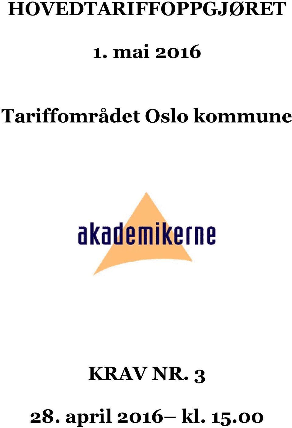 Oslo kommune KRAV NR.