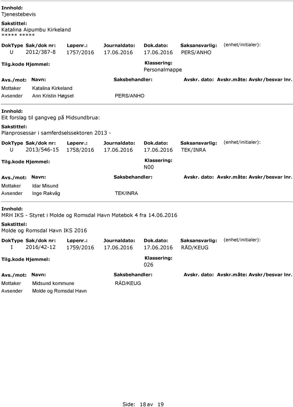 2013-2013/546-15 1758/2016 TEK/NRA N00 dar Misund nge Rakvåg TEK/NRA MRH KS - Styret i Molde og Romsdal