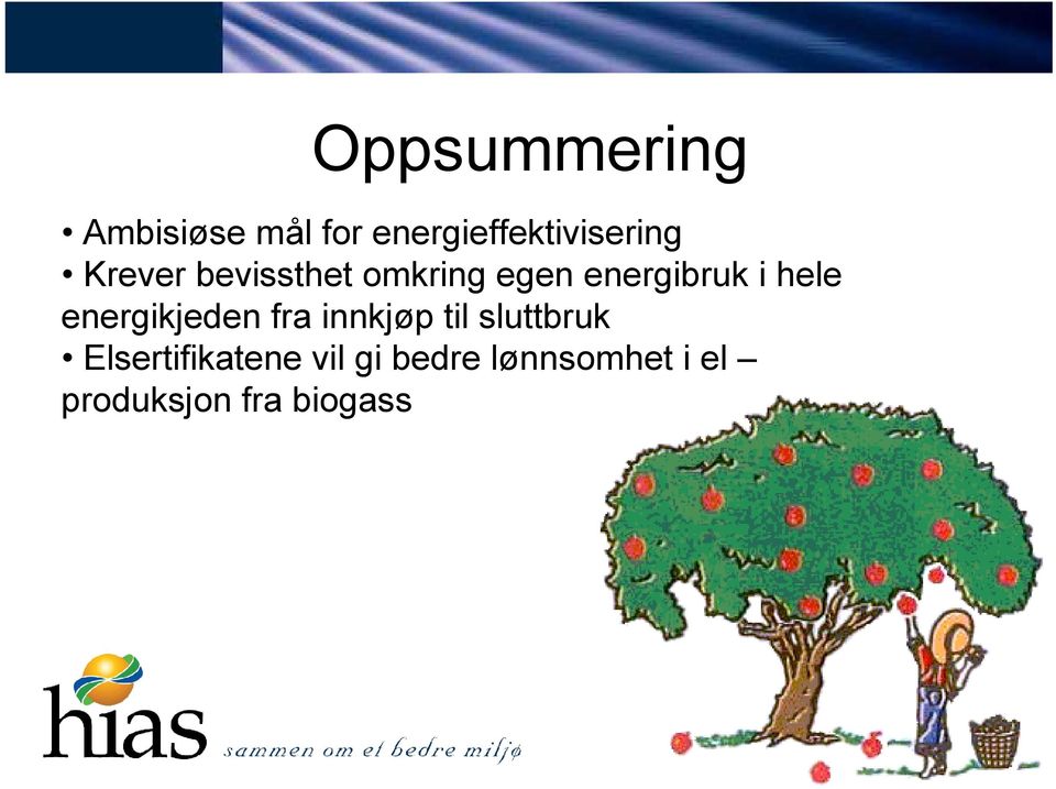 egen energibruk i hele energikjeden fra innkjøp til