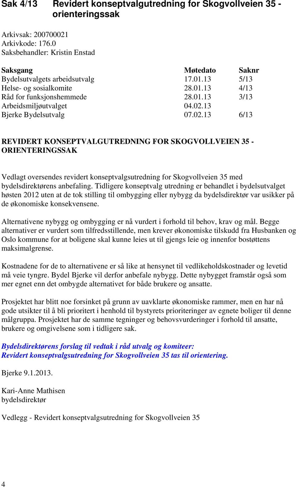 13 Bjerke Bydelsutvalg 07.02.