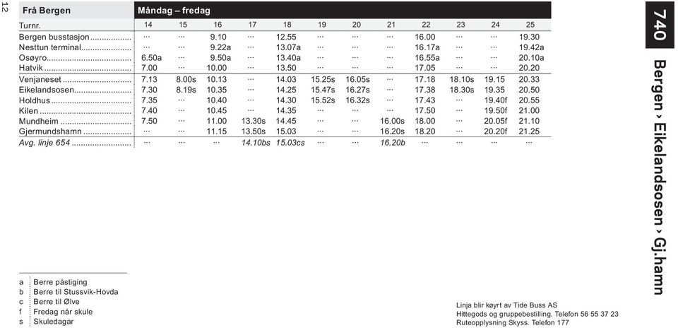 35 20.50 Holdhus... 7.35 10.40 14.30 15.52s 16.32s 17.43 19.40f 20.55 Kilen... 7.40 10.45 14.35 17.50 19.50f 21.00 Mundheim... 7.50 11.00 13.30s 14.45 16.00s 18.00 20.05f 21.10 Gjermundshamn... 11.15 13.