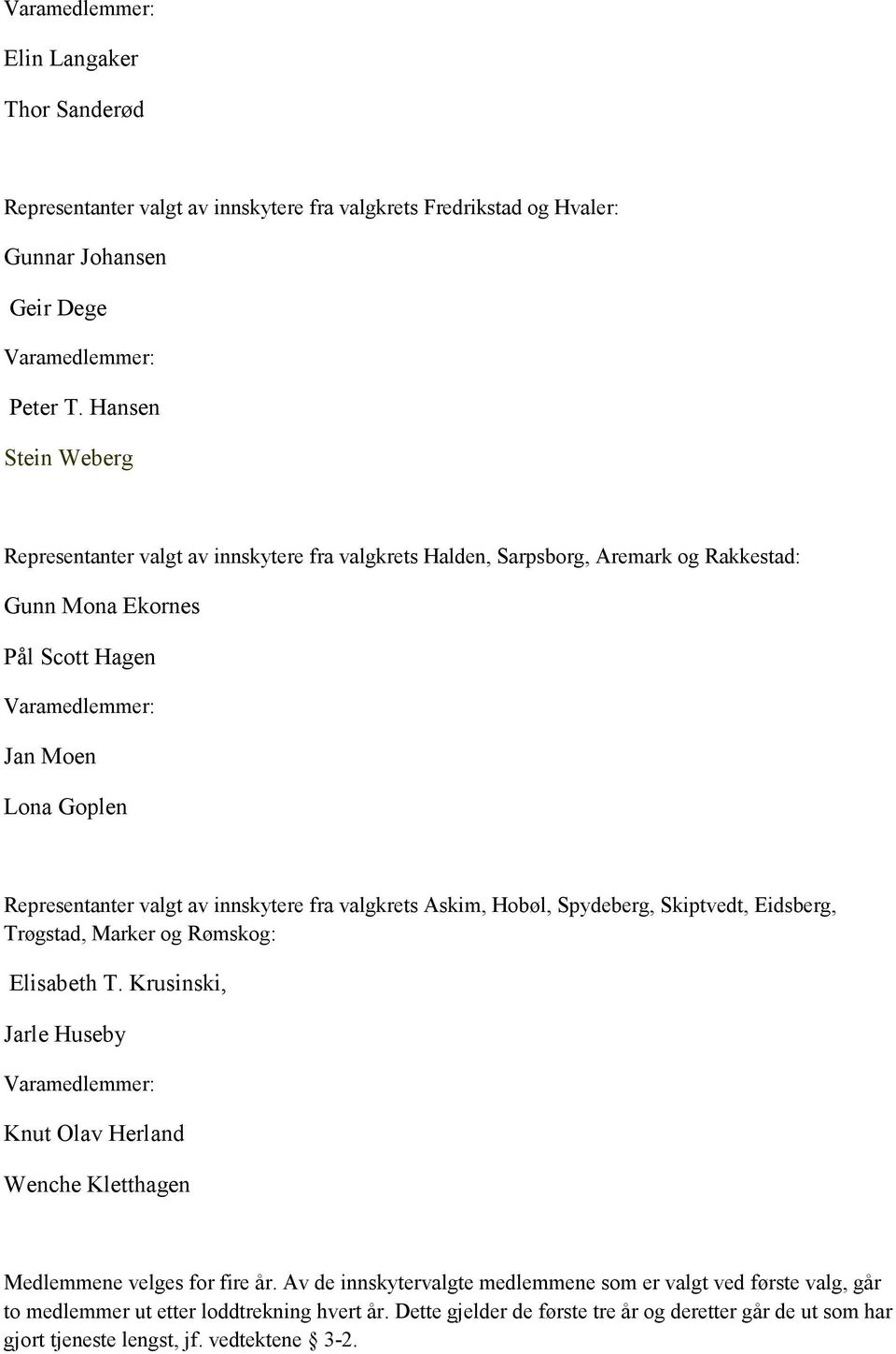 av innskytere fra valgkrets Askim, Hobøl, Spydeberg, Skiptvedt, Eidsberg, Trøgstad, Marker og Rømskog: Elisabeth T.