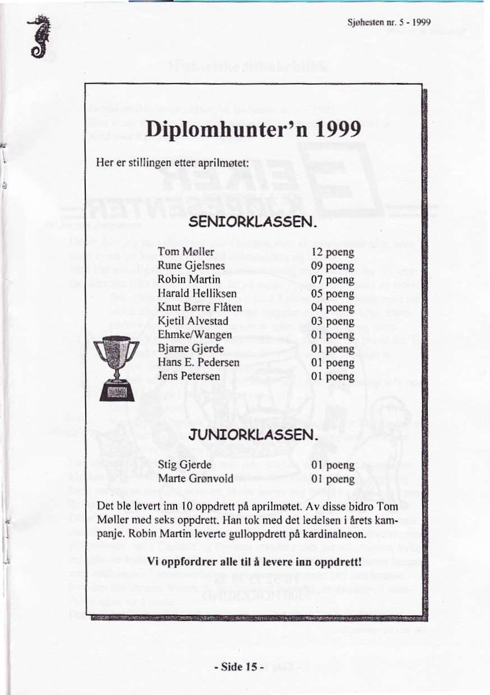 Pedersen Jens Petersen l2 poeng 09 pocng 07 poeng 05 pocng {X poeng 03 poens 0l poeng 0l poeng 0l poeng 0l po ng JUMORKLåSSEN.
