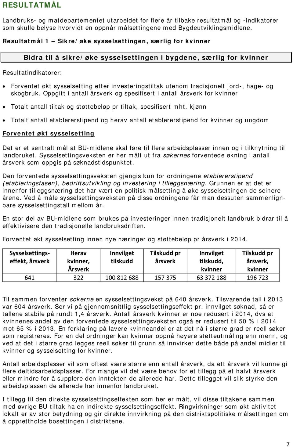 tradisjonelt jord, hage og skogbruk. Oppgitt i antall årsverk og spesifisert i antall årsverk for Totalt antall tiltak og støtte pr tiltak, spesifisert mht.