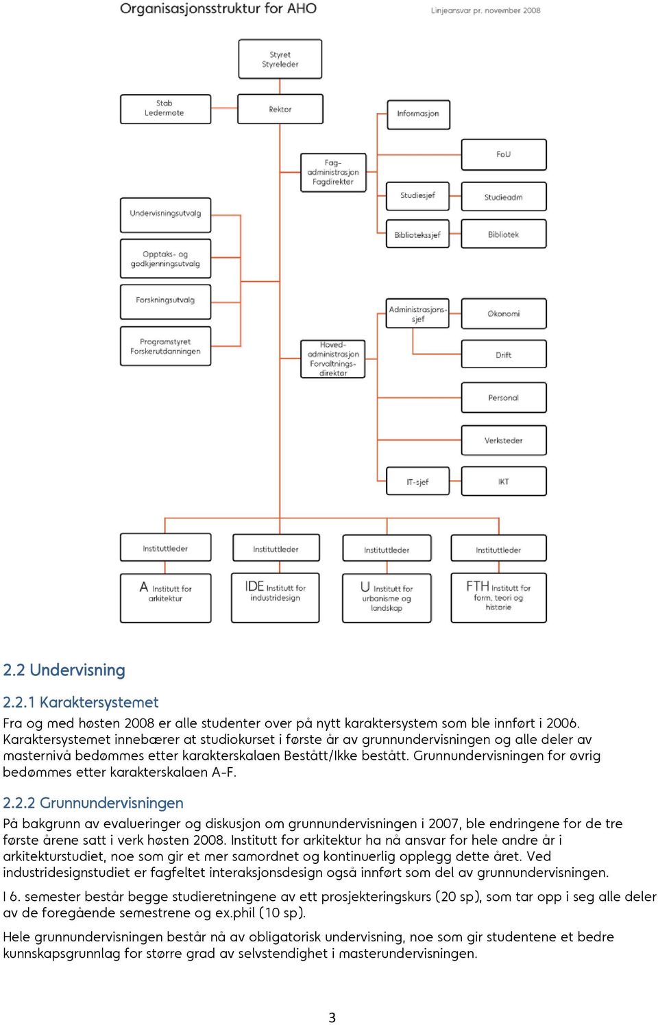 Grunnundervisningen for øvrig bedømmes etter karakterskalaen A-F. 2.