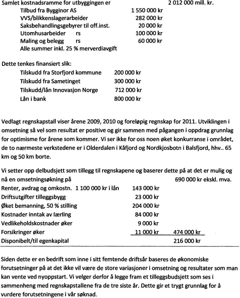 Utomhusarbeider rs 100 000 kr 