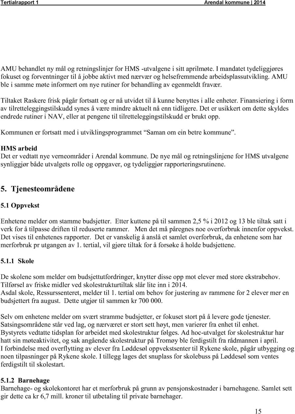 finansieringi form av tilretteleggingstilskuddsyneså væremindreaktueltnåenntidligere.det er usikkertom detteskyldes endrederutineri NAV, eller at pengenetil tilretteleggingstilskudder brukt opp.