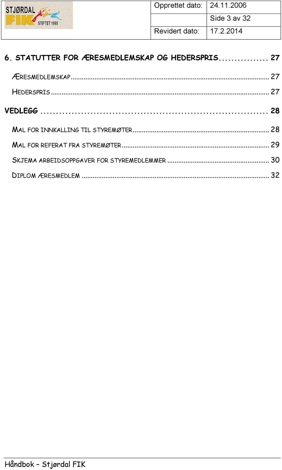 .. 28 MAL FOR INNKALLING TIL STYREMØTER.