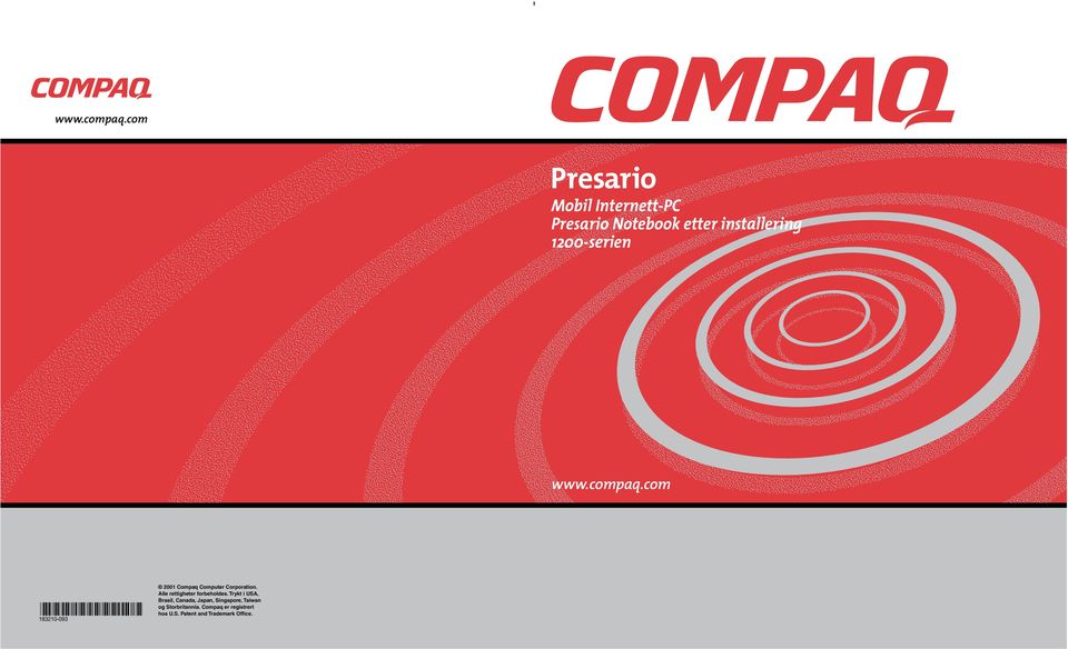 1200-serien com 183210-093 2001 Compaq Computer Corporation.