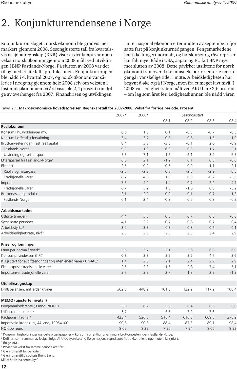 På slutten av 2008 var det til og med et lite fall i produksjonen. Konjunkturtoppen ble nådd i 4.