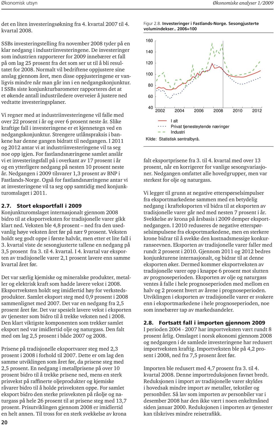 De investeringer som industrien rapporterer for 2009 innebærer et fall på om lag 25 prosent fra det som ser ut til å bli resultatet for 2008.