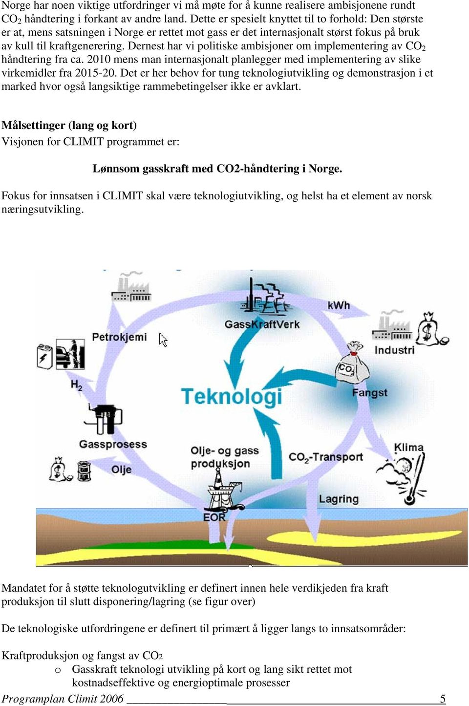 Dernest har vi politiske ambisjoner om implementering av CO 2 håndtering fra ca. 2010 mens man internasjonalt planlegger med implementering av slike virkemidler fra 2015-20.