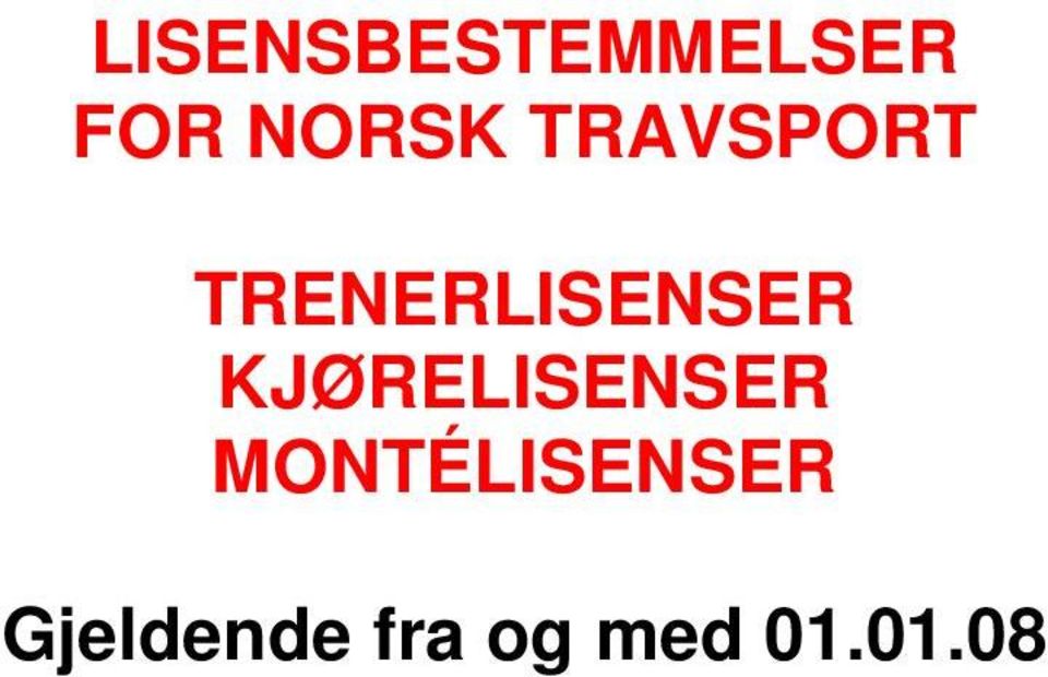 TRENERLISENSER