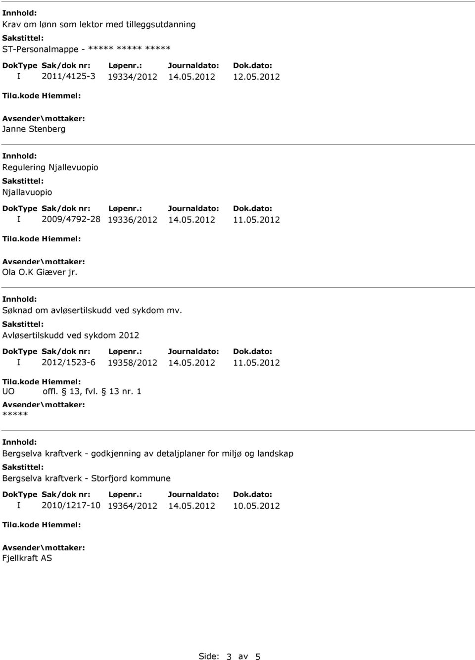 Søknad om avløsertilskudd ved sykdom mv. Avløsertilskudd ved sykdom 2012 O 2012/1523-6 19358/2012 offl. 13, fvl.