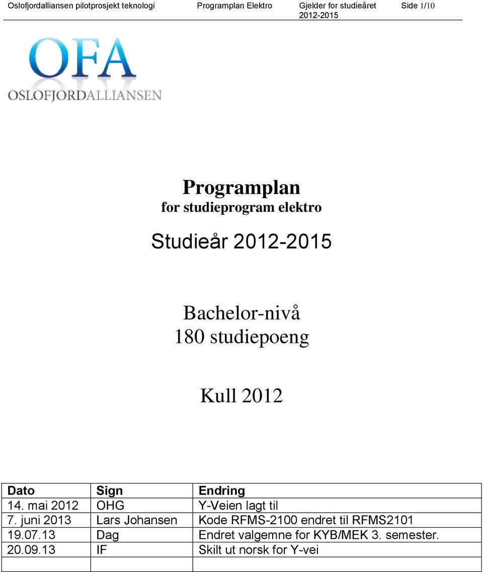 juni 2013 Lars Johansen Kode RFMS-2100 endret til RFMS2101 19.07.